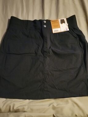 Eddie Bauer Black Outdoor Button-Up Skort